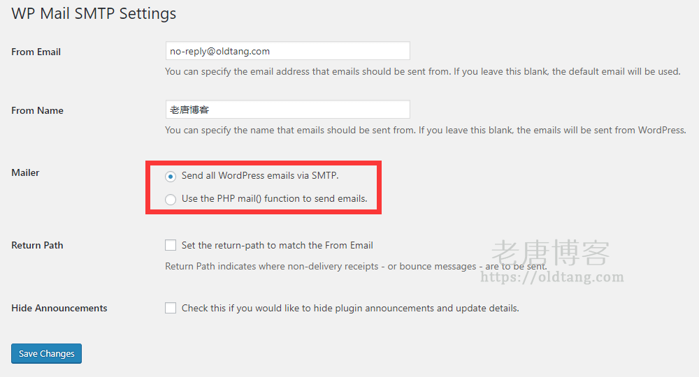 解决 VPS 主机上 WordPress 已禁用 mail() 函数的问题-老唐笔记