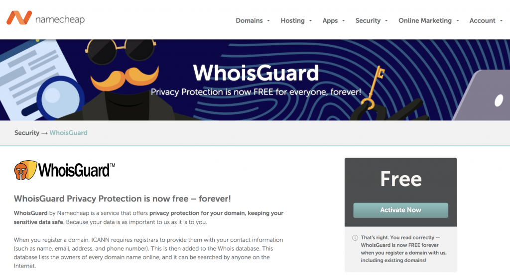 NameCheap 开启终身免费的域名隐私保护的方法-老唐笔记
