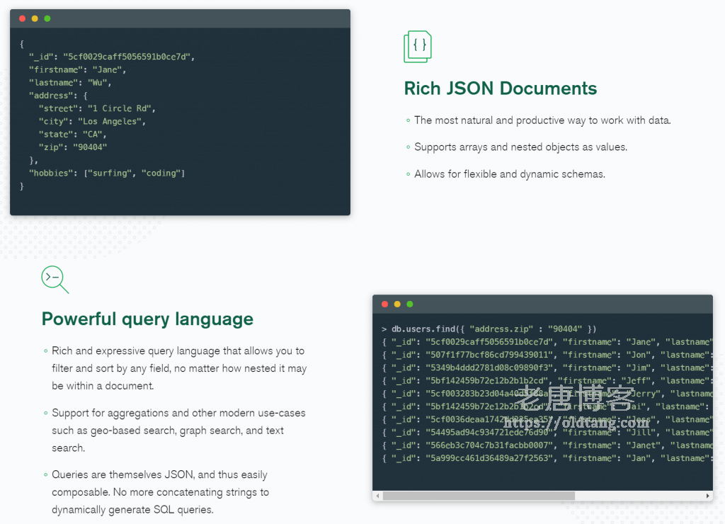 CentOS / RHEL 安装 MongoDB 数据库社区版教程-老唐笔记