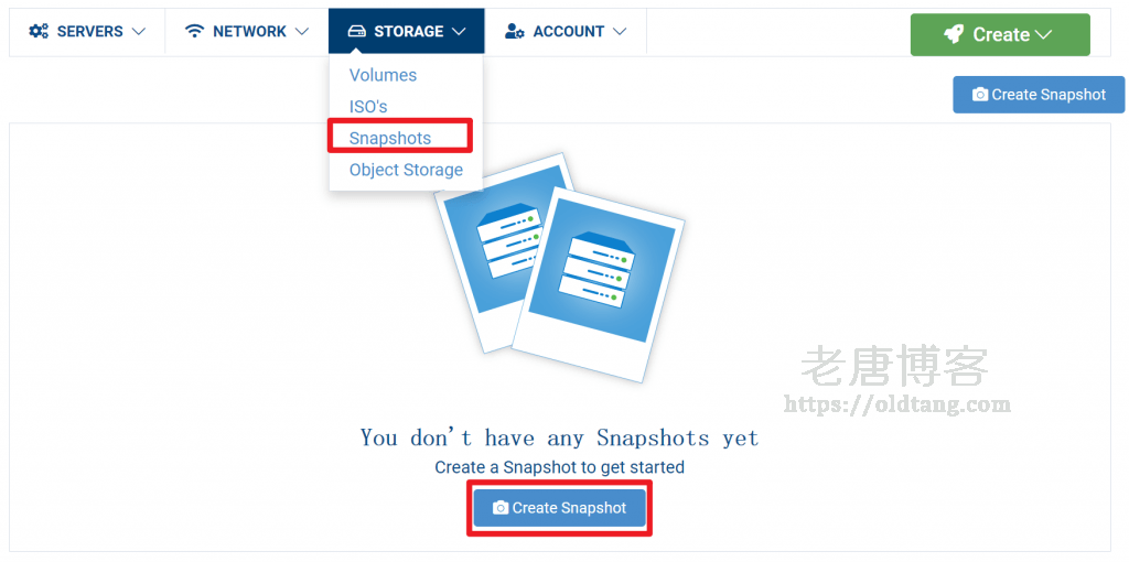 Hostwinds 快照教程：后台免费创建快照备份并通过快照恢复 / 新建 VPS-老唐笔记