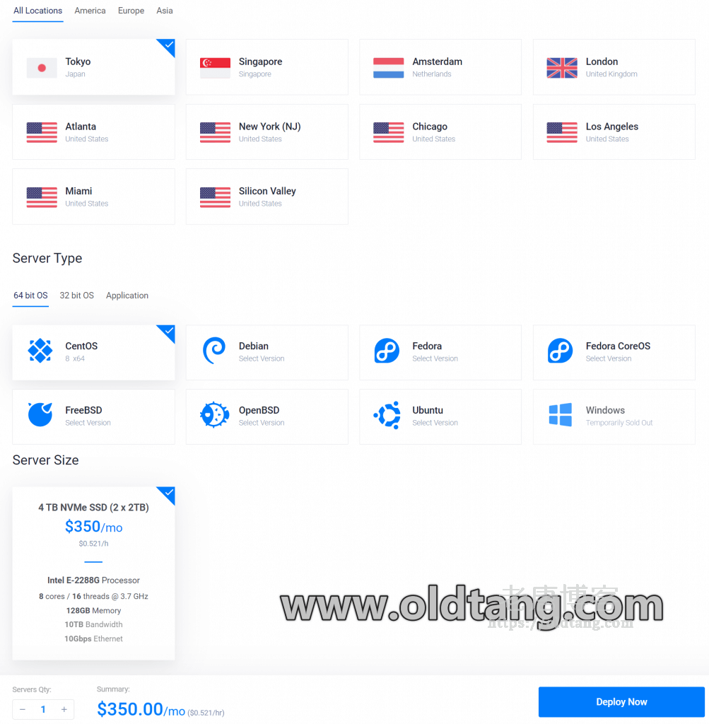 Vultr Bare Metal Server独立物理服务器重新上线 - 日本/美国/新加坡多地-老唐笔记
